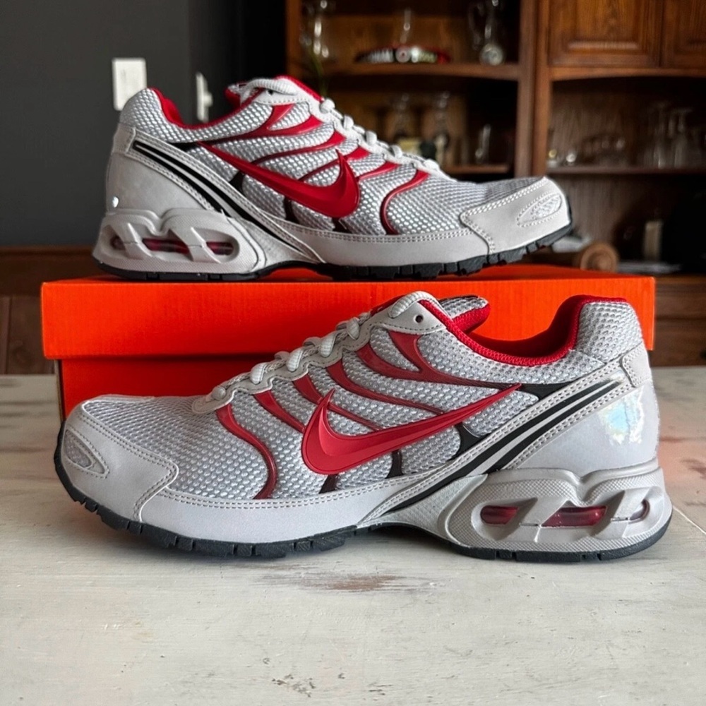 No Box Nike Men's Air Max Torch 4 "Gray/Red" Running Training Shoes Size 11 Men - Picture 2 of 6